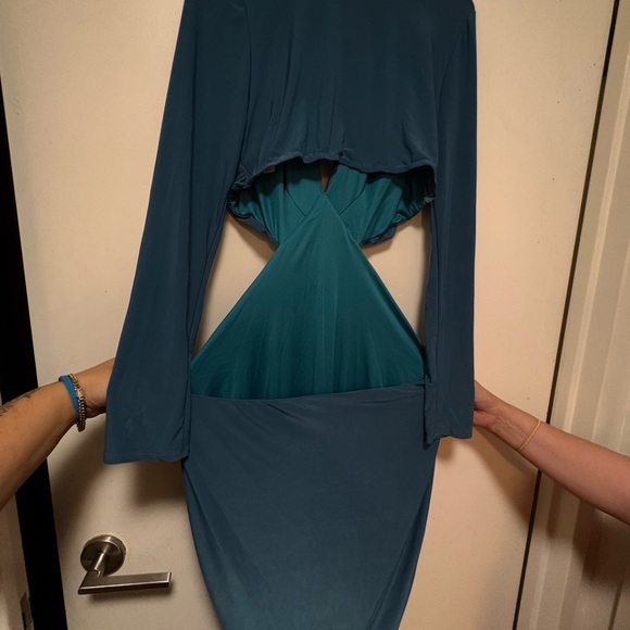 Fashion Nova Blue Midi Dress - Picture 3 of 4